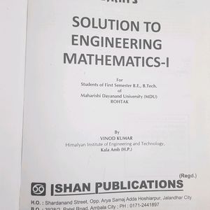 Engineering Mathematics I