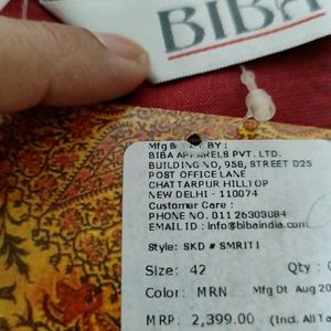 New Unused Biba Brand Salwar Suit