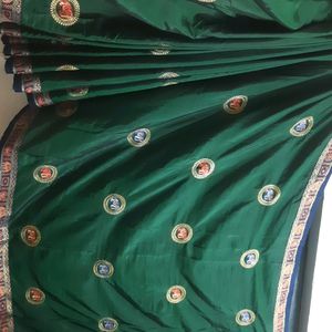 Chandeyri Green Saree😍🥻