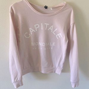 Pink H&M Hoodie Sweatshirt Full sleeve