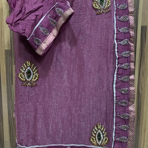 WINE EXCLUSIVE WEDDING SAREE