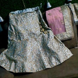 Beautiful silver lehenga