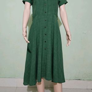 Green Flared Dress