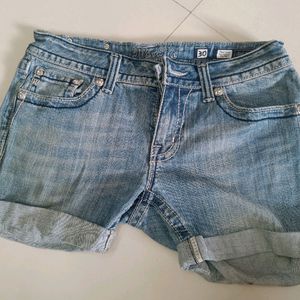 White Tank Top With Denim Shorts Combo.