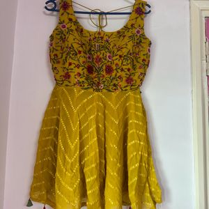 Mustard Indo Western 3-piece Set