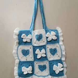 Handmade Tote Bow Heart Bag