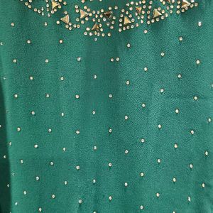 Green Kurta Set With Palazzo