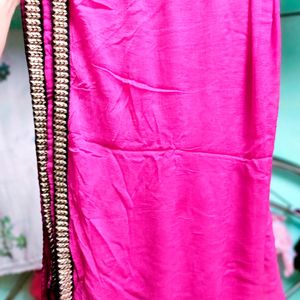 Chiffon Dupatta With Zarii Lace On Border