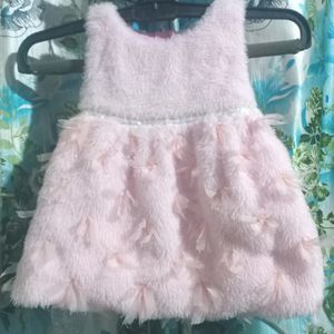 Cute Baby Girl Fur Dress - New