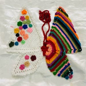 Crochet Rainbow Butterfly 🦋 Top