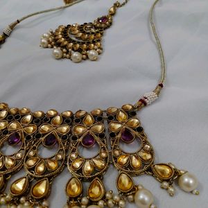 Bridal Necklace With Chutti And Ring