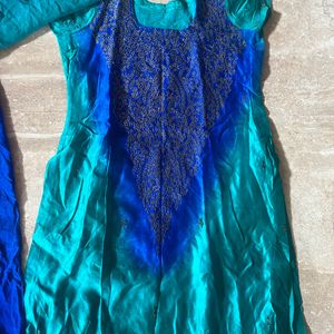 Blue - Green Salwaar Kurta Set