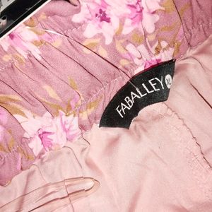 FabAlley Pink Korean Floral Skirt💗🌷✨