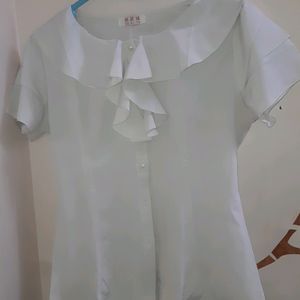 Amazing White Shirt With Pearl Buttons