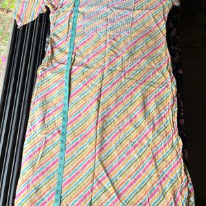 Multicoloured stripped kurta