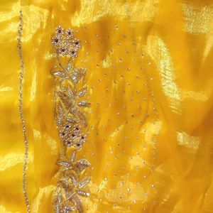 Beautiful bright yellow saree