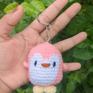 Baby Penguin Crochet Keychain🩷🤍