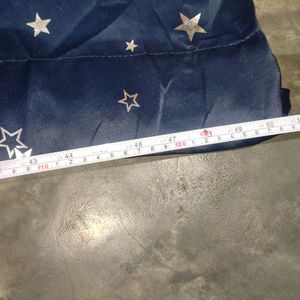 Blue Shimmery Star Window Curtain (Single)