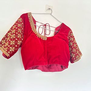 Maroon Embroidered Blouse