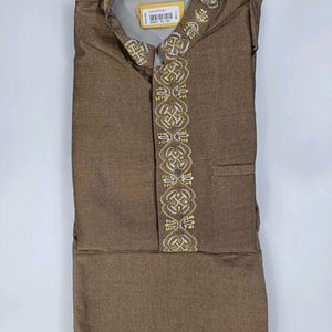 Boys Jodhpuri Pant Set (Brown)