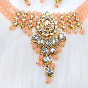 Jewellery Set (Peach Colour) Super Discount