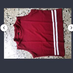 Maroon Crop Top For Women