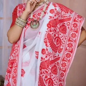 Beautiful Saree For Durga Puja