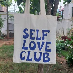 New Self Love Club Quote Tote Bag