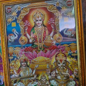 Ram Darbar Lakshmi Poojan Photo Frame With Alanki