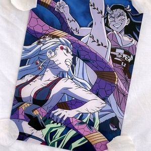 Nezuko And Daki Fight Glass Painting