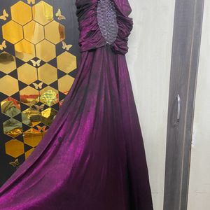 Purple Embellished Gown