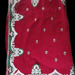 Red Heavy Ethnic Saree