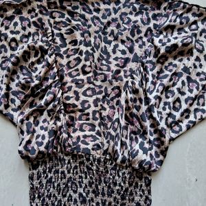 Cheetah Printed Full Sleeves Top