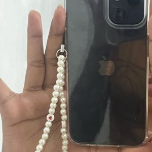 Pearl Heart Phone Charm