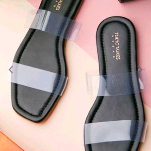 TRANSPARENT STRIP BLACK BRAND NEW FOOTWEAR