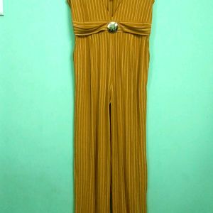 Mustard Deep Neck Jumpsuit