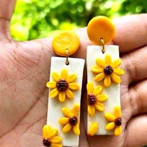 Clay Flower Earring No 21