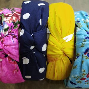 Grab Any 2 Solid Floral Knotted Hairbands Just @90