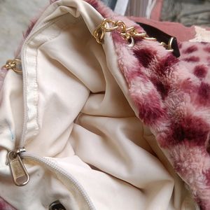 Leopard Print Bag In Pink Colour