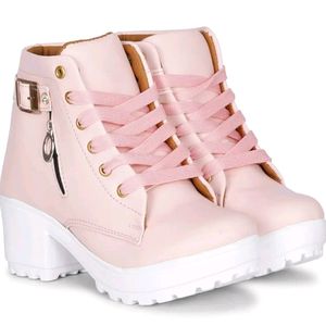 Pink Boots For Women Stylish With Tag