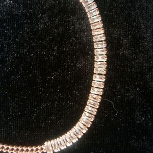 Rosegold Antitarnish Tennis Choker