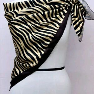 Animal Print Multipurpose Satin Scarf