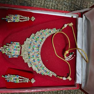 Party Wear Necklace With Earrings