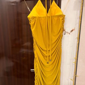 Mustard Halter Neck Dress