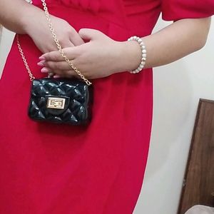 Cute Mini Black Sling Bag For Women