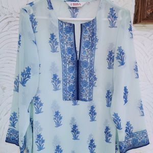 Biba Baby Blue Colour Kurta