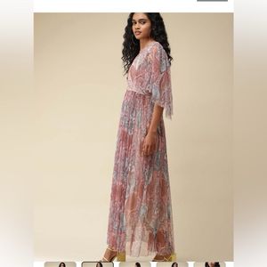 Label Ritu KumarPink Printed Maxi Dress