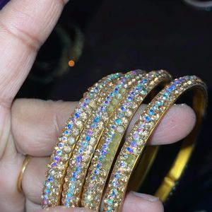 2 Set Of Ethnic Gold Bangles