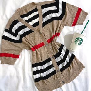 Pinterest Korean Stripped Cardigan