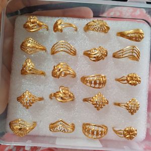 Artificial Gold Polish  Rings Free Size